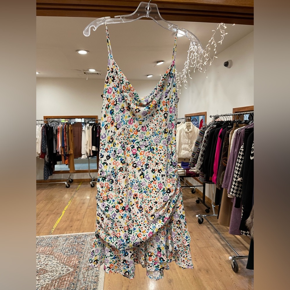 Milly flower printed mini dress